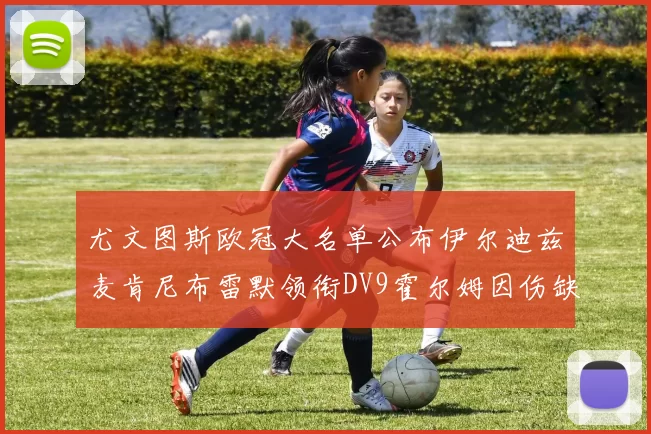 尤文图斯欧冠大名单公布伊尔迪兹麦肯尼布雷默领衔DV9霍尔姆因伤缺席